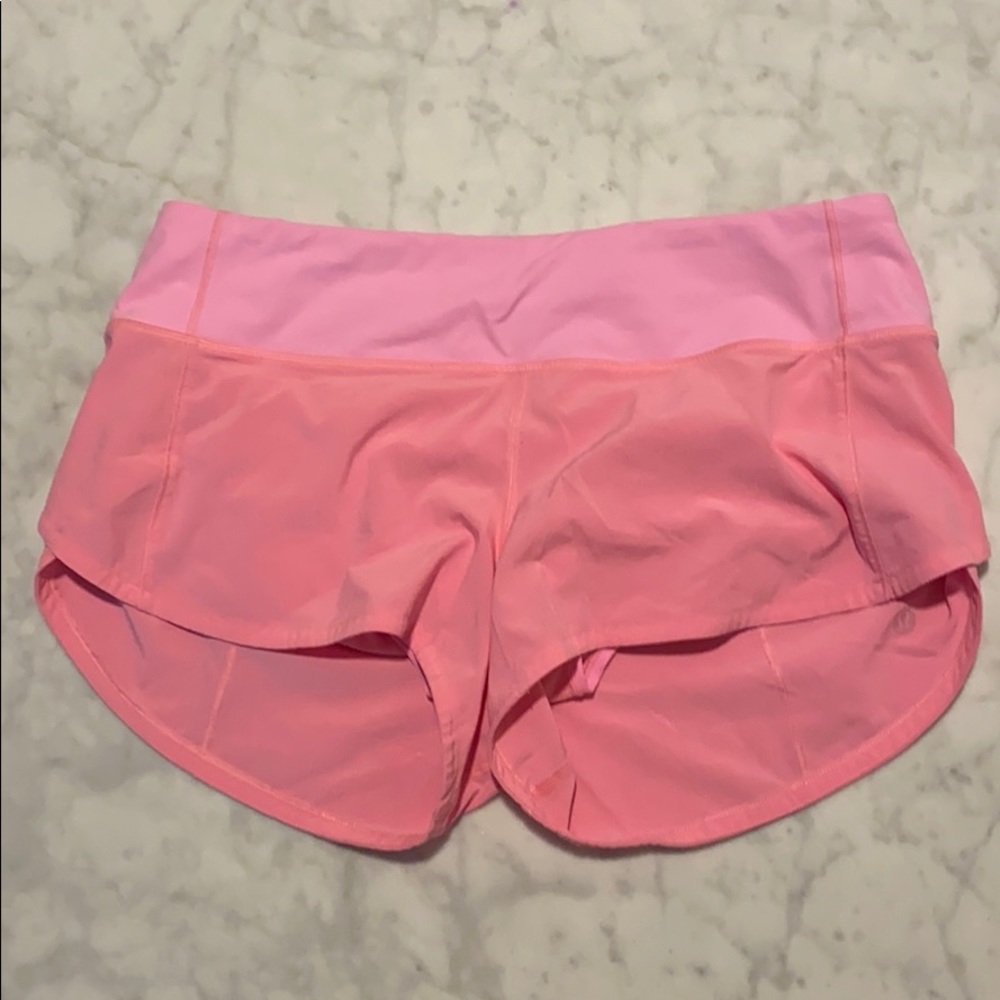 Pink lululemon shorts